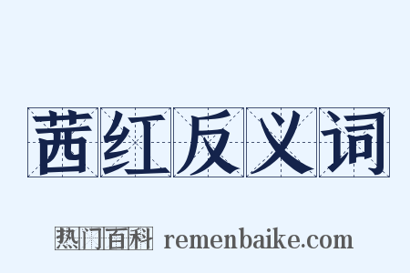 茜红反义词是什么意思的图片